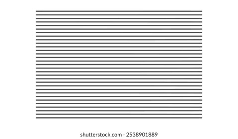 Horizontal parallel lines. Gray abstract pattern. Flat vector illustration isolated on white background.