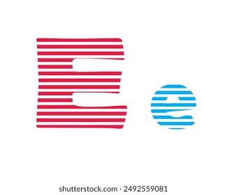 The horizontal pattern alphabet is isolated on a white background. 
