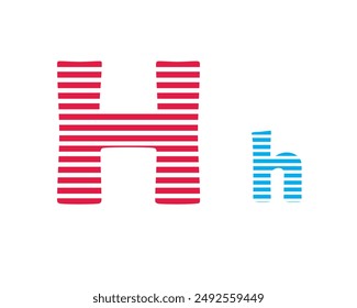 The horizontal pattern alphabet is isolated on a white background. 