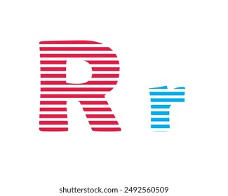 The horizontal pattern alphabet is isolated on a white background. 