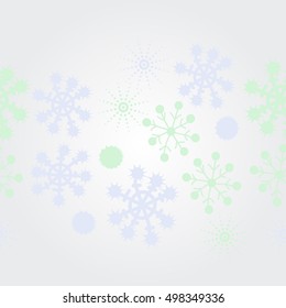   horizontal  pattern of   halftone, snowflakes, blots.