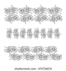 horizontal pattern in the style of steam punk