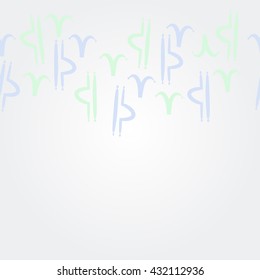 Horizontal     pattern of zodiac signs, doodles,  object,aries,libra,  copy space. Hand drawn.