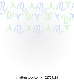    horizontal  pattern of zodiac signs, doodles,  object,aries,scorpio, copy space. Hand drawn.