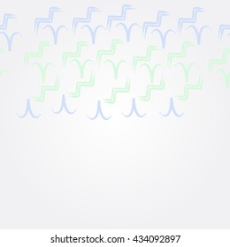    horizontal  pattern of zodiac signs, doodles,  object,aries,aquarius, copy space. Hand drawn.