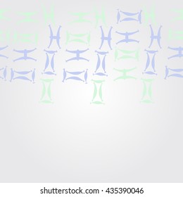     horizontal   pattern of zodiac signs, doodles,  object,gemini,pisces, copy space. Hand drawn.
