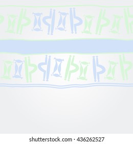   horizontal  pattern of zodiac signs, doodles,  object,gemini,libra, stripes,spot, copy space. Hand drawn.