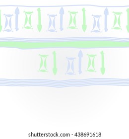   horizontal pattern of zodiac signs, doodles,  object,gemini,sagittarius, stripes, spot, copy space. Hand drawn.