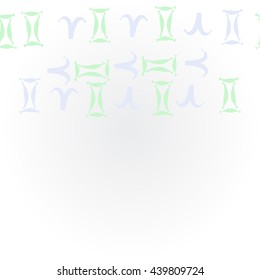   horizontal pattern of zodiac signs, doodles,  object, gemini,aries,  copy space. Hand drawn.