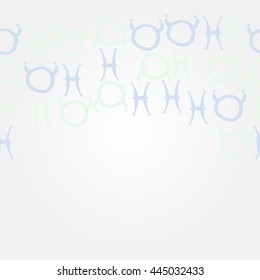 Horizontal   pattern of zodiac signs, doodles,  object, taurus,pisces,  copy space. Hand drawn.