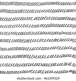 horizontal pen drawing loops stroke seamless background