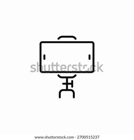 horizontal phone tripod mount icon sign vector