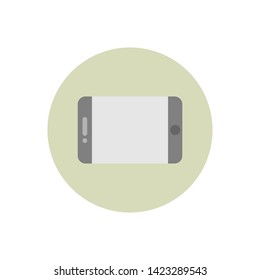 horizontal phone vector icon on white background