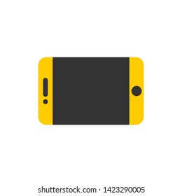 horizontal phone vector icon on white background