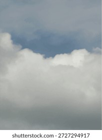 Una foto Horizontal de un cielo dramático con nubes oscuras y pesadas en la parte inferior, y nubes más claras y dispersas en la parte superior con parches de cielo azul visible.