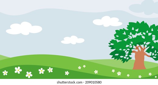 horizontal picture depicting oak