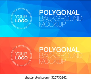 Horizontal  polygonal banners