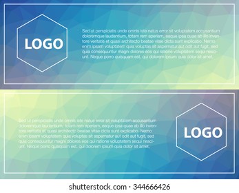Horizontal polygonal banners