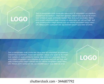 Horizontal polygonal banners