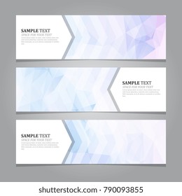 Horizontal polygonal banners