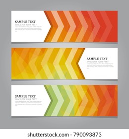 Horizontal polygonal banners