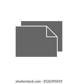 Vector de silueta de papel de posición Horizontal