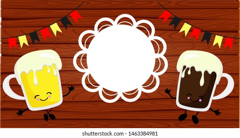 Horizontal Poster to oktoberfest festival.