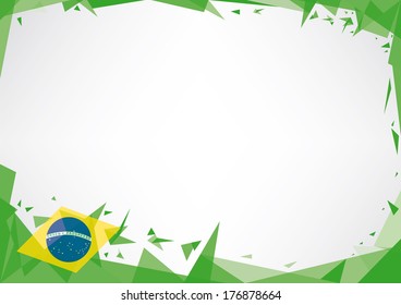 Horizontal poster origami of brazil