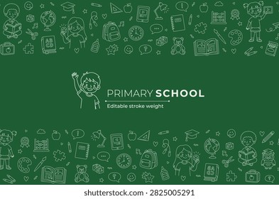 Horizontal primary school background
