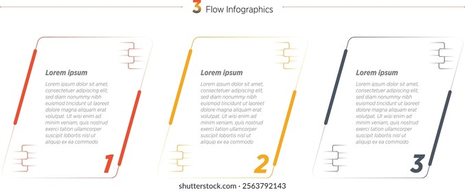 Horizontal progress bar featuring 3 shaped elements, symbolizing three six stages of business strategy and progression. Clean timeline infographic design template. Vector for presentation