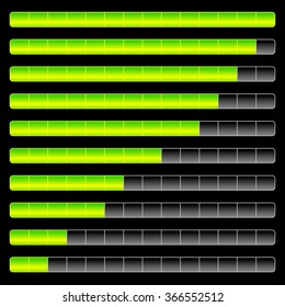 Horizontal progress, loading bar templates. vector illustration.