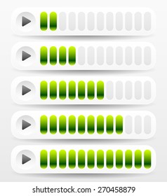 Horizontal Progress, Loading Bars. Meters, Level Indicators.