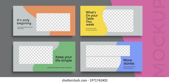 Horizontal Promotion web banner layout design 