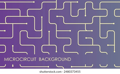 Horizontal purple microcircuit board abstract background with engineering track scheme, cover, site presentation in HD format. UI template layout for web design of internet products. Vector banner