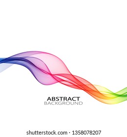 
Horizontal rainbow wave on a white background.