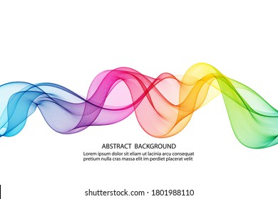 
Horizontal rainbow wave on a white background. Design element