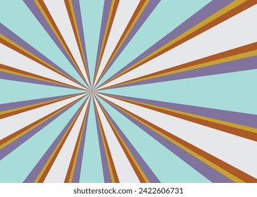 Horizontal rectangle abstract vintage and retro color sunburst stripe blast rays pattern design element background