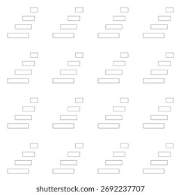 Horizontal rectangle pattern abstract art. Coloring page.