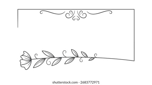 Forma de moldura de casamento retangular horizontal