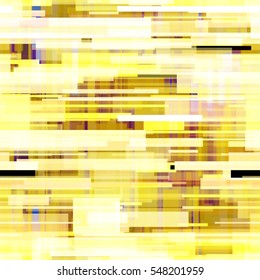 Horizontal rectangles. Yellow vector background. Seamless texture. Abstract gold design