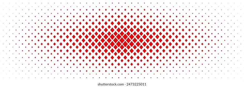 horizontal red diamond shape quadrangle spreading from center design for pattern and background.