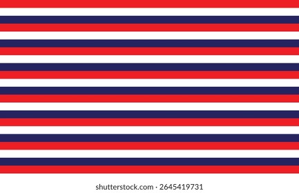 Listras horizontais vermelhas, marinhas e brancas criam um padrão arrojado e limpo, ideal para temas patrióticos, impressões de tecido, planos de fundo ou designs digitais que precisam de contraste de cores clássico e vibrante.