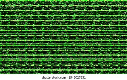 Horizontal repetitive television interference. Broken malfunctioning video signal. Glitch grunge texture. Vector illustration.