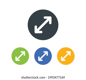 Horizontal resize in diagonal icon sign. Vector illustration