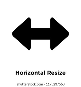 Horizontal Resize icon vector isolated on white background, logo concept of Horizontal Resize sign on transparent background, filled black symbol