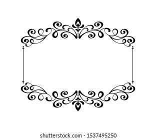  Horizontal retro frame 

with place for text.