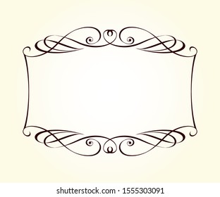Horizontal retro frame 

with place for text.