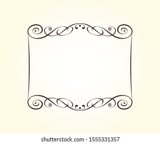 Horizontal retro frame 

with place for text.