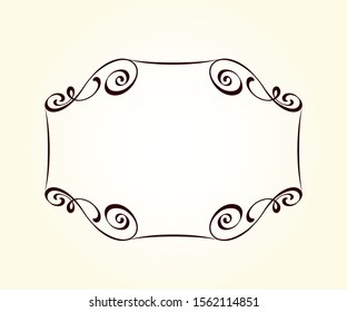 Horizontal retro frame 

with place for text.