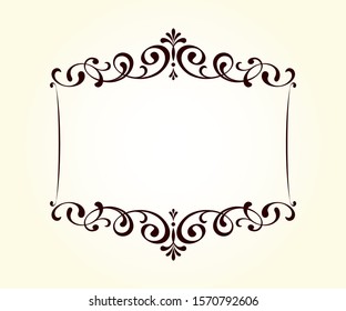 Horizontal retro frame 

with place for text.